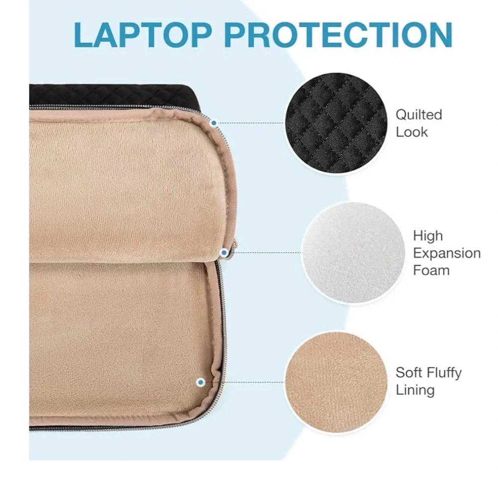 BAGSMART Laptop Sleeve for 15-inch MacBook Air/Pro, Laptop Carrying Case - Picture 3 of 11